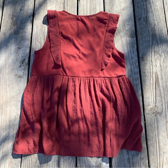 Parallel Skies sleeveless ruffle and detailed lace Boho SZ Small - Picture 3 of 5